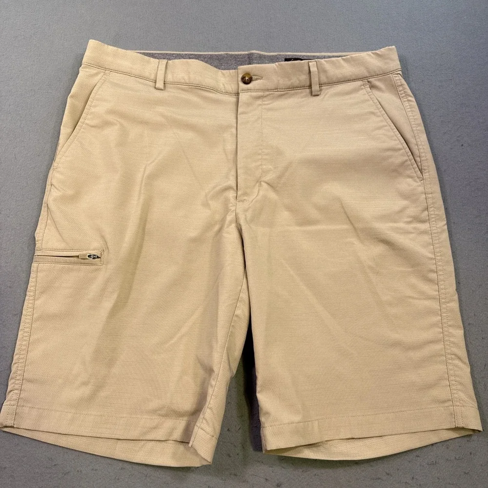 Greg Norman Men's  36 Stretch Golf Shorts  Performance Casual Tan
